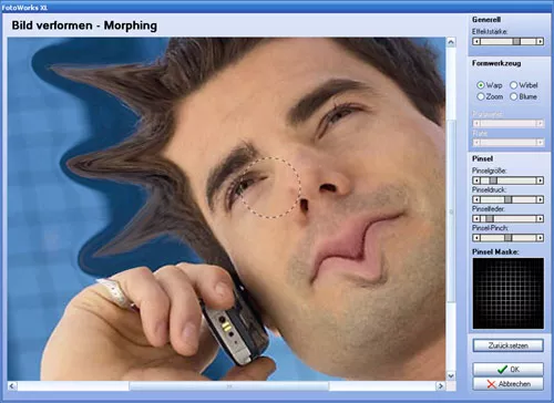 Fotos beabreiten und Morphing selber machen Morphing Effekt beim Lichtreflexe beim Fotos bearbeiten